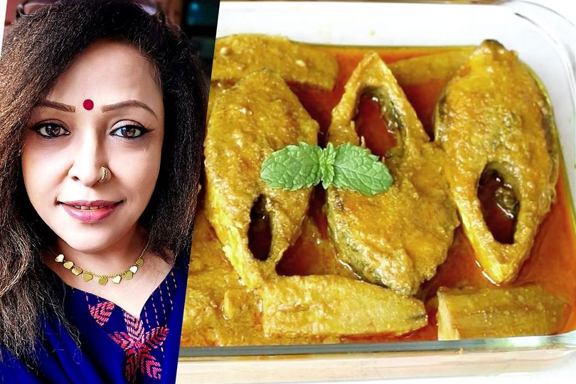 কাঁচকলা দিয়ে ইলিশ মাছের স্বাস্থ্যকর ঝোল