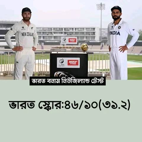 ৪৬ রানে অলআউট ভারত