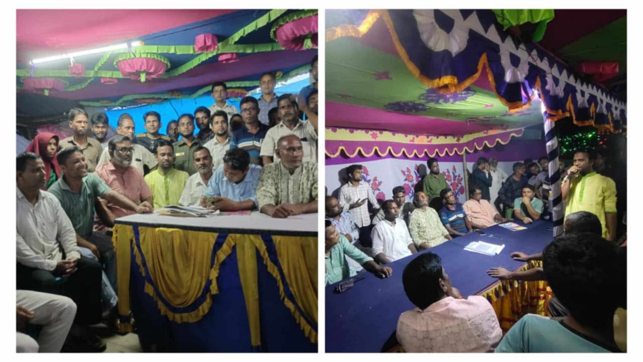 সুন্দরগঞ্জ বিএনপির পূজা মন্দির পরিদর্শন