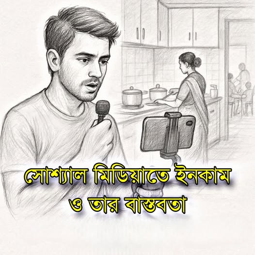 সোশ্যাল মিডিয়াতে ইনকাম ও তার বাস্তবতা