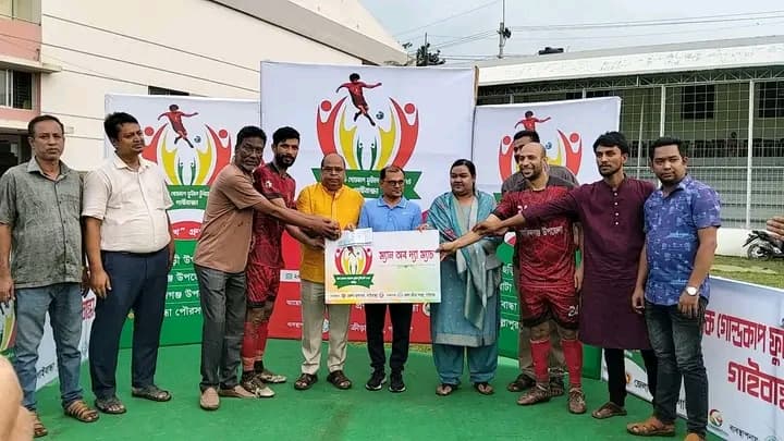 গাইবান্ধায় জেলা প্রশাসক গোল্ডকাপের দ্বিতীয় দিনের খেলায় গোবিন্দগঞ্জের জয়