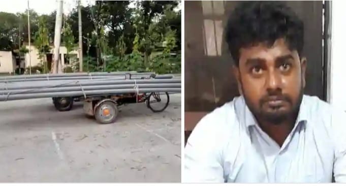 জলঢাকায় ভ্যান গাড়ি সহ ১১৮ টি পাইপ উদ্ধার