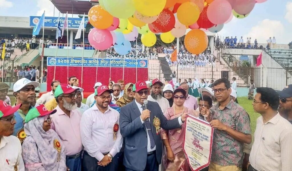 <span>আবুল কালাম আজাদ, ময়মনসিংহ / </span>ময়মনসিংহে উৎসবমুখর আয়োজনে শুরু হলো ৫২তম গ্রীষ্মকালীন জাতীয় ক্রীড়া প্রতিযোগিতা ২০২৫