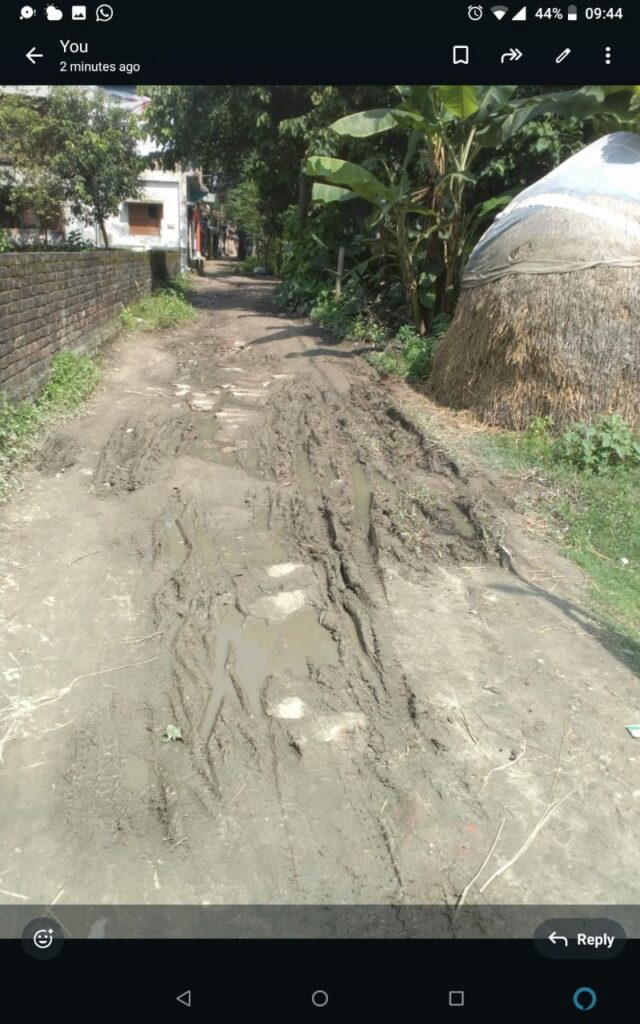 নওগাঁ হাজীপাড়ার রাস্তার বেহাল দশা