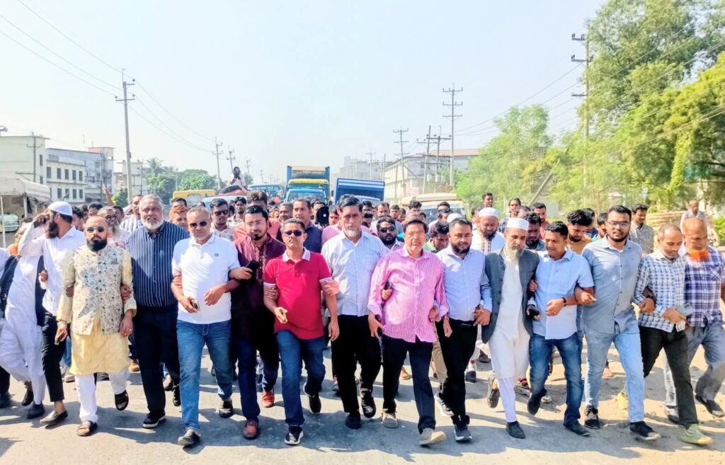 শেখ হাসিনার মৃত্যুদন্ডের রায়ে রূপগঞ্জে বিএনপির আনন্দ মিছিল