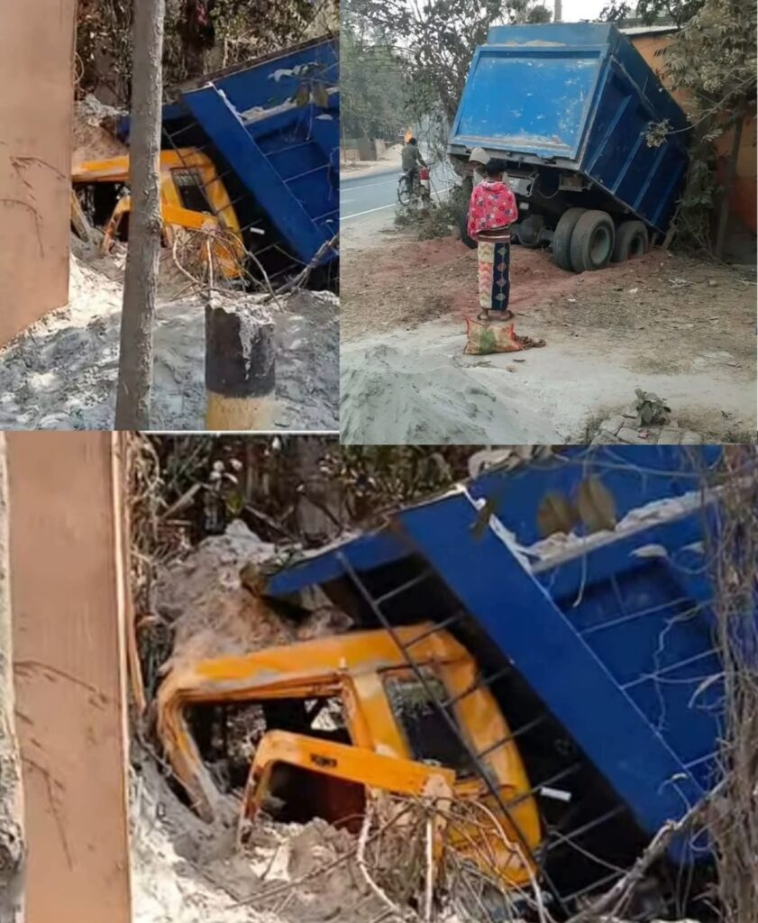 <span>মোঃ সুজন আহাম্মেদ রাজশাহীঃ / </span>গোদাগাড়ীতে নিয়ন্ত্রণ হারিয়ে ড্রাম ট্রাক খাদে
