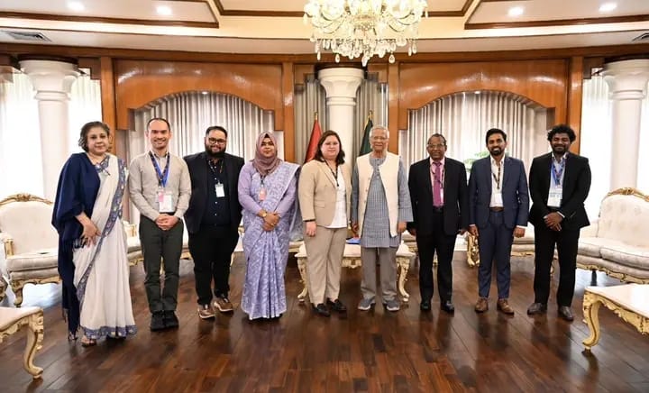 প্রধান উপদেষ্টার সঙ্গে আনফ্রেল-এর নির্বাচন পর্যবেক্ষক দলের সৌজন্য সাক্ষাৎ