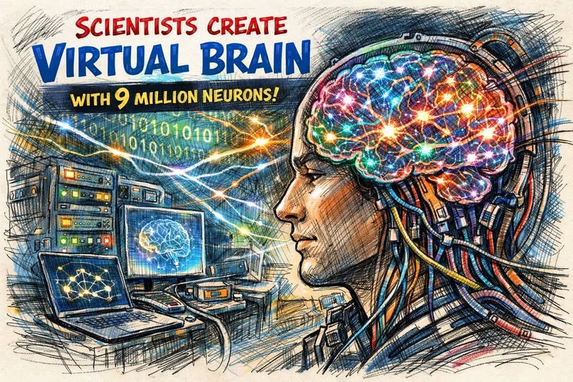 বিজ্ঞানীরা তৈরি করলেন ৯০ লাখ নিউরনের ভার্চুয়াল মস্তিষ্ক!